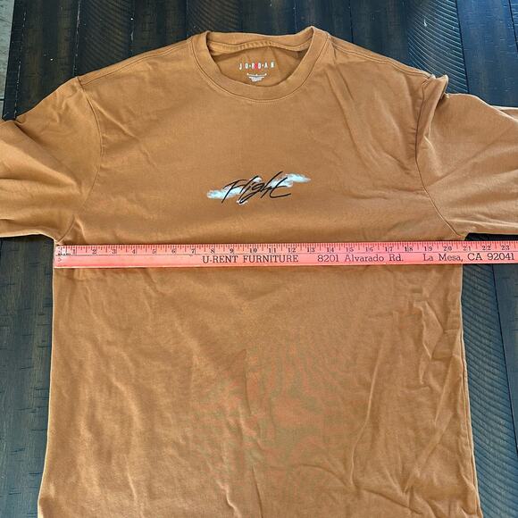 Air Jordan Flights Essentials Long Sleeve Camel Orange Brown Size Medium - Picture 8 of 10